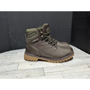 Lugz Grotto II Lace Up Womens Size 7.5 Boots Ankle Low Heel Green Gum Soles